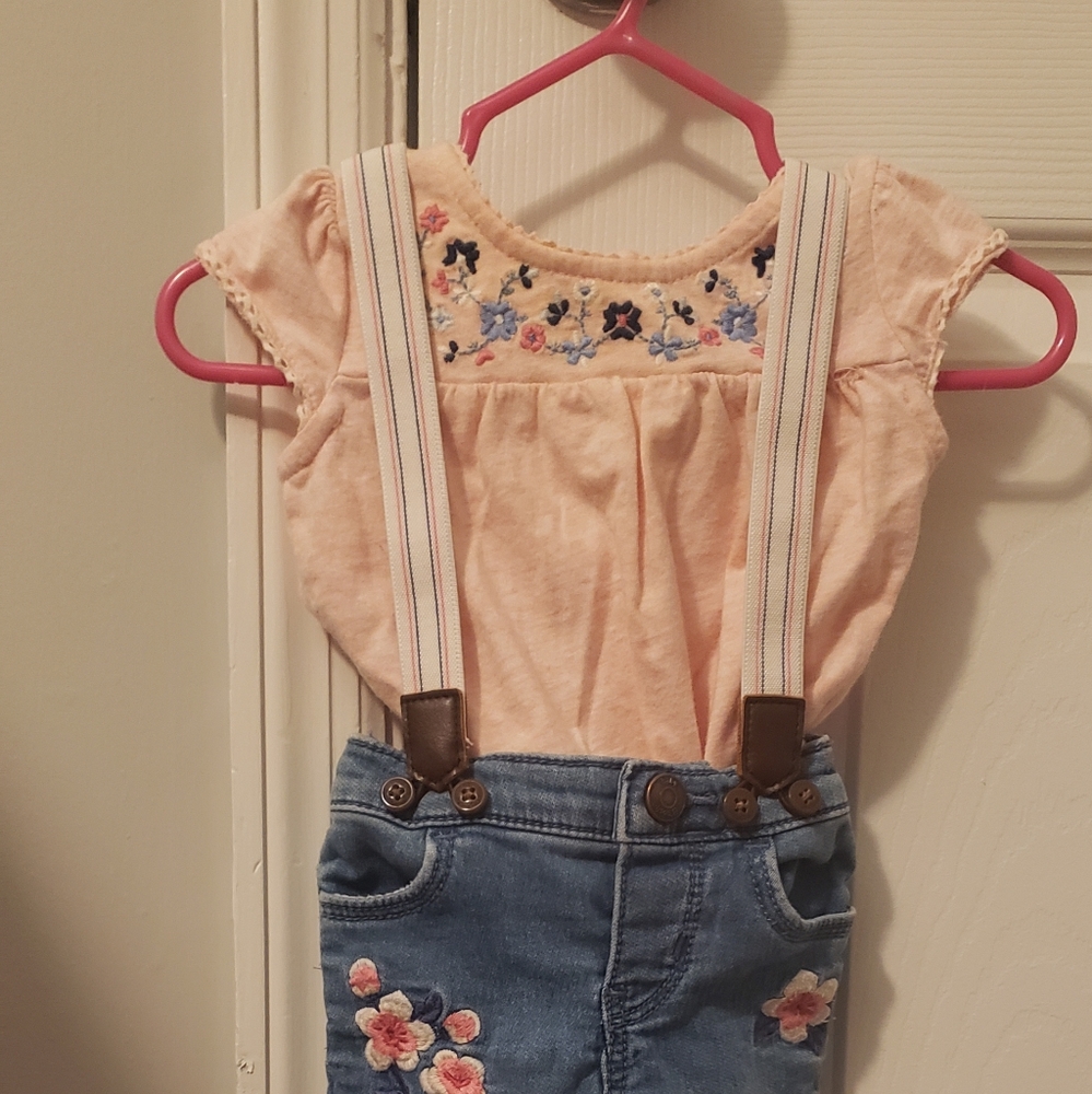 NWOT Baby B'gosh suspender outfit 0-3 months